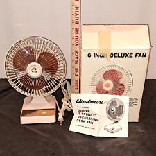 Vintage Windmere Table Desk 2 Speed Electric 6'' Fan w Box, Instructions KH-06R2 picture
