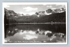 RPPC 1950'S. MAMMOTH LAKES, CAL. LAKE MARY. POSTCARD HH21 picture