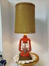 Vintage Red Ranch Craft (RC) Dietz Globe Lantern Lamp Light Works W/ Orig Shade picture