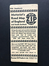 Vintage 1930s/40s ZIP Russian Oil Products Motorist's Road Map of England picture