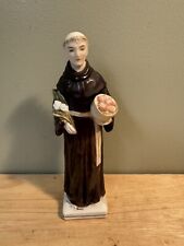Vintage St Anthony With Food Basket And Flowers  Statue Figurine Brinns Of Japan picture