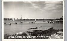 NEW CASTLE NH PISCATAQUA RIVER KITTERY ME real photo postcard rppc maine boats picture
