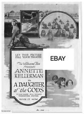 ANNETTE KELLERMAN MOVIE PHOTO LOT (2) QUEEN OF THE SEA DAUGHTER OF THE GODS NEW picture