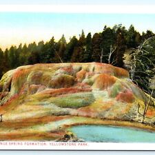c1920s Yellowstone Orange Spring Formation Haynes Photo Postcard Litho Park A32 picture