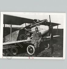 WWI Pilot with Anthony FOKKER Fighter AIRCRAFT Press Photo 1917 Printed Later picture