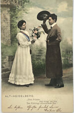 Beautiful 1904 German Postcard - Carte Postale - Alt-Heidelberg - Prince Flowers picture