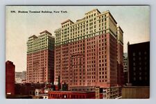 New York City NY, Hudson Terminal Building, Vintage Souvenir Postcard picture