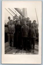c1910's Postcard RPPC Photo U S S Lake Charlotte Boys Unposted Antique picture
