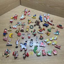 Wooden Christmas Tree Ornaments - Medium Sized Lot Of 55 picture