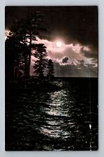 CA-California, Scenic Night View Lake Area, Vintage Postcard picture