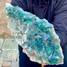 2.7LB NATURAL Green FLUORITE Quartz Crystal Cluster Mineral Specimen picture