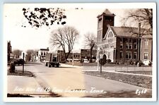 Clarion Iowa IA Postcard RPPC Photo High Way No. 10 Thau Cars c1940's Vintage picture