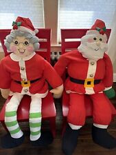 Vintage Lillian Vernon Santa & Mrs Claus   Giant Christmas Decorations 5 Feet picture