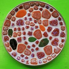 Vintage Mid Century 60s 70s Colorful Funky Ceramic Mosaic Tile Dish Tray Plate picture