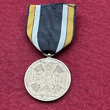 1870-1871 German Franco-Prussian service medal with ribbon and engraved on edge picture