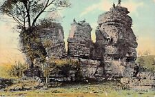 Heritage Trail Dubuque IA Iowa Twin Springs Park Rock Formation Vtg Postcard A44 picture