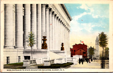 Vintage C. 1920's Entrance, State Education Building Albany New York NY Postcard picture