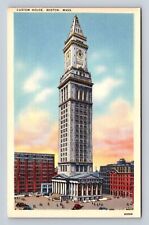 Boston MA-Massachusetts, Custom House, Antique, Vintage Souvenir Postcard picture