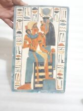 Rare Palette Ancient Egyptian Antiques Stela Old Pharaonic Egyptian Queens BC picture