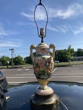 Antique Capodimonte Italian Cherubs Putti Porcelain Lamp Signed 30”x9” picture