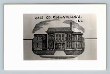 RPPC Virginia IL, Cass County Courthouse, Illinois Vintage Postcard picture