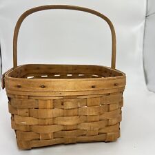 Vintage Medium Basket W/ Handle By Workshops Of Gerald E Henn, Warren, Ohio 1993 picture
