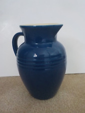 Vintage Le Creuset blue ceramic pitcher 10 cups or  2.5 quarts picture