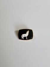 Howling White Wolf Lapel Hat Jacket Pin picture