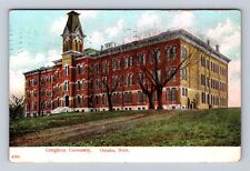 Omaha NE-Nebraska, Creighton University, Antique, Vintage c1909 Postcard picture
