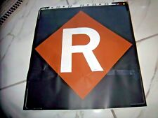 NYC SUBWAY ROLL SIGN PRIMITIVE TORN TAPED CREASED ABUSED R  BAY RIDGE BROOKLYN picture
