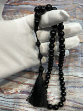 Oltu Stone Black Amber Prayer beads Rosary Tasbeeh  سبحة كهرب اسود اولتو ارزروم picture