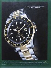 2004 Rolex GMT Master II Print Ad; Black face, gold numbers picture