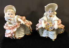 Pair of Delightful Vintage Geo Lefton Bloomer Girl Figurines in Excellent Cond picture