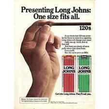 Vintage 1975 Print Ad for Long Johns 120's Cigarettes picture