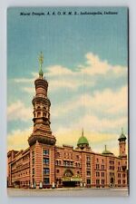 Indianapolis IN-Indiana, Murat Temple, Antique Vintage Souvenir Postcard picture