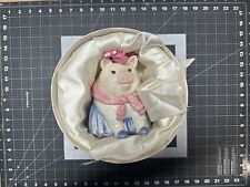 Vintage Mud Pie Be Classic Piggy Bank Pig With Classy Scarf Bow Cute Blue Skirt picture