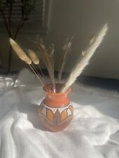 Native American Aztec Handmade Vase With Pampas picture