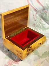 Vintage Italian Wooden Jewelry Box w/Rose Detail and Lacquer Finish picture