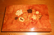 OOAK Vintage Floral Lacquered Jewelry Music Box--plays 