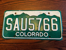 1990's Colorado License Plate SAU5766 Green Mountain CO USA Authentic Metal picture