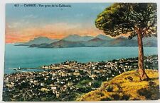Vintage Cannes France Vue Prise de la Californie Early Vista Postcard picture