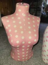 VICTORIA'S SECRET PINK POLKA DOT MANNEQUIN BUST STORE DISPLAY-RARE & COLLECTIBLE picture