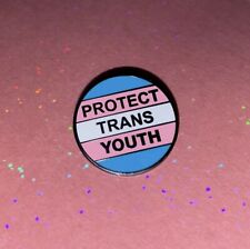 PROTECT TRANS YOUTH - Trans Pride Pin - NEW picture