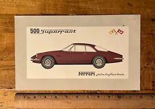 Ferrari 500 Superfast | Sales Brochure | July 1964 | Factory Original picture