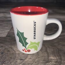 Starbucks Mug Cup White Red 2011 Holiday Holly Berry Christmas 9 Oz. Coffee Tea picture