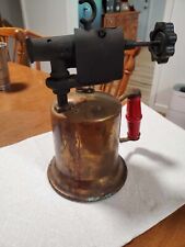 Vintage Antique The Turner Brass Works Gas Blow Torch Red Handle picture