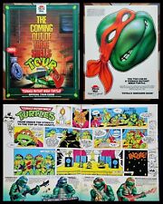 Vintage 1990 TMNT Rare 8× SIGNED + POSTER Ninja Turtles OUT OF SHELLS Tour Guide picture