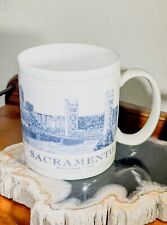 Starbucks 2007 Sacramento CA Capital Series 18oz Mug Large Coffee Cup Blue White picture