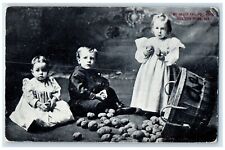 1909 Two Never Failing Crops Western Children Sweet Potatoes Nebraska Postcard picture