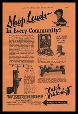 1924 Weidenhoff Shop Equipment Chicago IL Battery & Electrical Service Print Ad picture